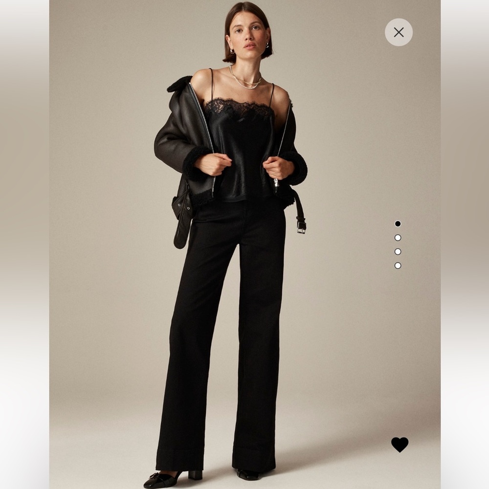 NWT J. Crew Denim Trouser in 1996 Semi-Stretch Black Rinse